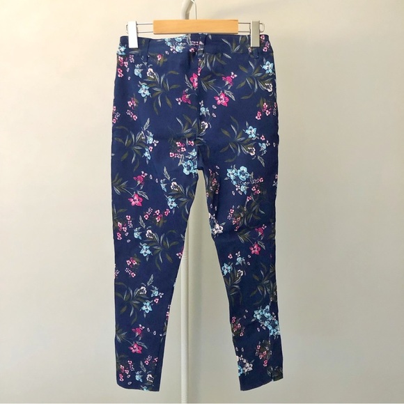 Lily Morgan Floral Colorful  Casual Medium Rise Pencil Trousers Pants. Small - Picture 3 of 13